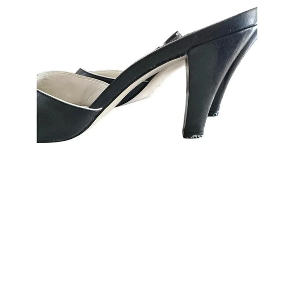 Gianni Bini Women's Dark Navy & Black Slip On Leather Heels Size 9M - Picture 5 of 9